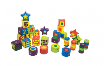 melissa & doug, комплект за нанизване с дървени мъниста, различни форми, уча се да броя, комплект за нанизване, низанка, дървени мъниста, цифри, числа, математика, броене, игра, игри, играчка, играчки