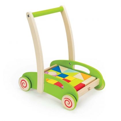 Hape, дървена, количка, конструктор, и прходилка, 2 в 1, координация, баланс, двигателните, умения, изобретателност, въображение, играчка, играчки, игри, игра