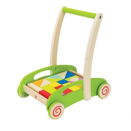 Hape, дървена, количка, конструктор, и прходилка, 2 в 1, координация, баланс, двигателните, умения, изобретателност, въображение, играчка, играчки, игри, игра