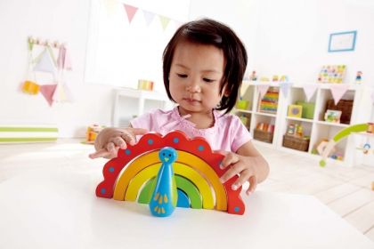 Hape, детска, дървена, играчка, паун, образователна играчка, обучителна играчка, занимателна играчка, играчки, игри, игра