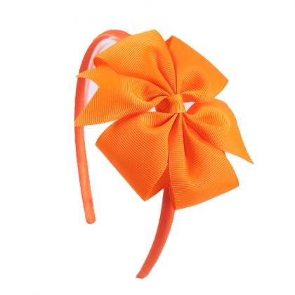 диадема, с панделка, панделки, оранжева, оранжево, оранжеви, аксесоар, аксесоари, за, коса, диадеми, подарък, подаръци, headband