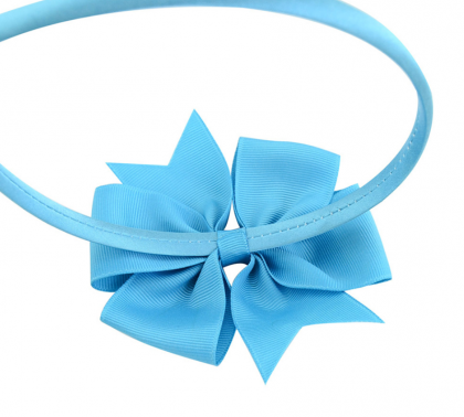 диадема, с панделка, панделки, светло синя, синя, синьо, сини, аксесоар, аксесоари, за, коса, диадеми, подарък, подаръци, headband