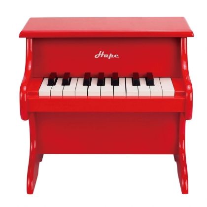 hape, дървено пиано, червено, пиано от дърво, детско пиано, пиано за деца, червено пиано, музикален инструмент, игра, игри, играчка, играчки