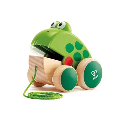 hape, дървена играчка за дърпане, жабка, дървена играчка, играчка за дърпане, жабка за дърпане, жаба, играчка за координация, играчка за баланс, игра, игри, играчка, играчки