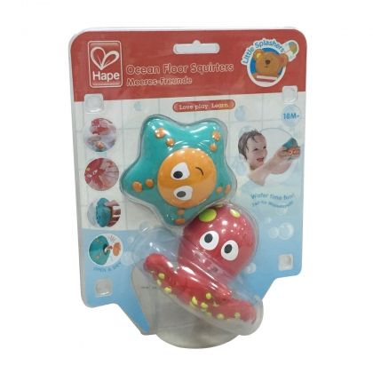hape, играчки за баня, октоподче и морска звезда играчка за баня, игра за баня, октопод, риба балон, игра, игри, играчка, играчки