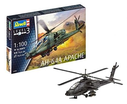 Revell, сглобяем модел, Боинг AH-64A Апач, сглобяем модел, модел за сглобяване, играчка за сглобяване, конструктор, конструктори, игра, игри, играчка, играчки 
