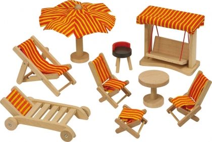 Goki, дървена, играчка, градинска, мебел, играчки, игри, игра