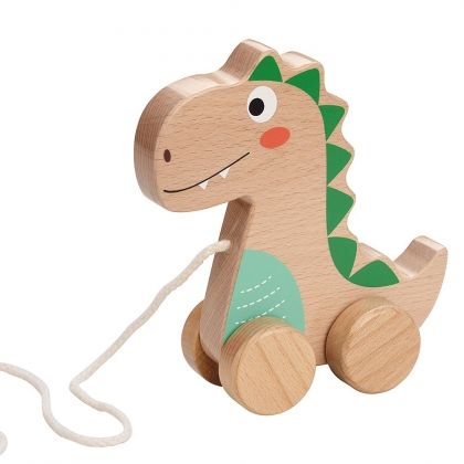 lelin, дървена играчка за дърпане, динозавър, динозавърче, динозавърче за дърпане, играчка за дърпане, детска играчка, игра, игри, играчка, играчки