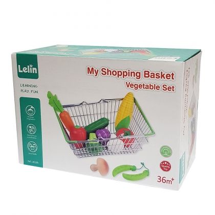 lelin, детска кошница за пазар със зеленчуци, кошница за пазар, зеленчуци, пазар, кошница, пазарска кошница, игра, игри, играчка, играчки