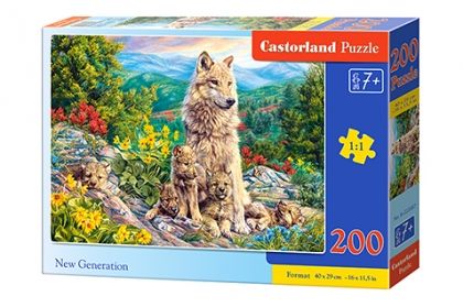 Castorland, вълк, вълчица, ново поколение, пъзел, пъзели, puzzles, puzzle, пъзелите, пъзели