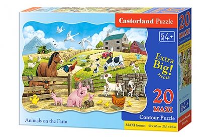 Castorland, ферма, животни във фермата, домашни животни, пъзел, пъзели, puzzles, puzzle, пъзелите, пъзели