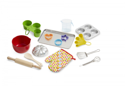 melissa & doug, детски сладкарски комплект, сладкарски комплект, готварски комплект, пекар, сладкар, готвене, сладкиши, игра, игри, играчка, играчки