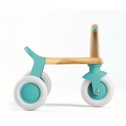 djeco, дървена триколка, синя, триколка, балансно колело, колело за баланс, дървено колело за баланс, колело, игра, игри, играчка, играчки