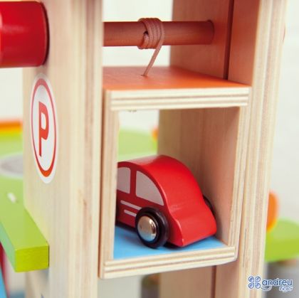 Andreu toys - Дървена играчка - Паркинг на две нива