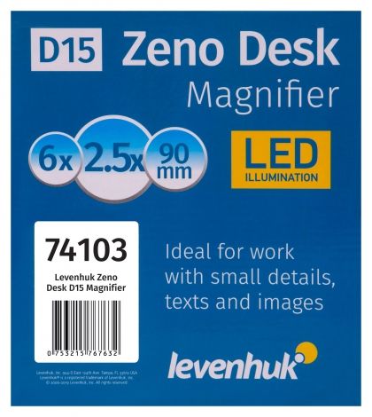 levenhuk, лупа, Zeno Desk D15, настолна лупа, лупа със светлина, изследователска лупа, детайли, изследване, увеличение