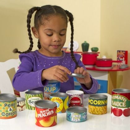 melissa & doug, Комплект за игра, Консерви, консерви за игра, храна, кухня, детска кухня, игра, игри, играчка, играчки