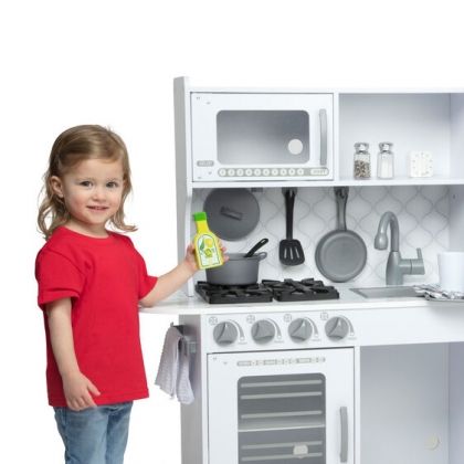 melissa & doug, дървена кухня, кухнята на главния готвач, облак, бяла кухня, кухня, детска кухня, кухня за деца, готвене, игра, игри, играчка, играчки