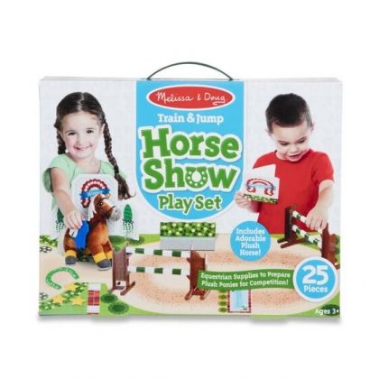 Melissa & Doug, Комплект за дресиране на коне, Тренирай и скочи, тренирай кон, дресирай кон, плюшен кон, плюшено конче, игра, игри, играчка, иргачки
