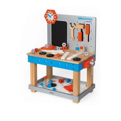 Janod, Дървена магнитна работна маса, дървена работна маса, работна маса, магнитни инструменти, гайки, болтове, винтове, инструменти, игра, игри, играчка, играчки
