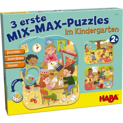 haba, Комплект от три пъзела, Разбъркай, съчетай и подреди, В детската градина, три пъзела, образователен пъзел, детски пъзел, пъзел, пъзели, puzzle, puzzles