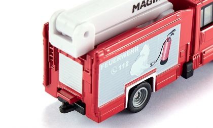 siku, Метална играчка, Пожарникарски камион Magirus Multistar TLF  със спасителна платформа, пожарникарски камион, камион, камионче, пожар, пожарна, игра, игри, играчка, играчки
