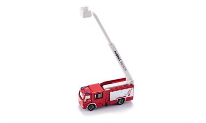 siku, Метална играчка, Пожарникарски камион Magirus Multistar TLF  със спасителна платформа, пожарникарски камион, камион, камионче, пожар, пожарна, игра, игри, играчка, играчки