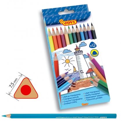 jovi, цветни триъгълни моливи, цветни моливи, триъгълни моливи, моливи за рисуване, моливи за оцветяване, различни цветове моливи, комплект моливи, рисуване, оцветяване, творчество