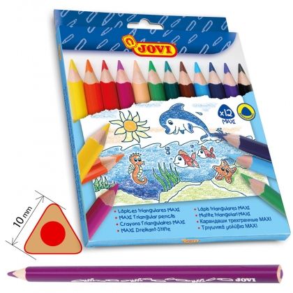 jovi, цветни триъгълни моливи, джъмбо, цветни моливи, триъгълни моливи, моливи за рисуване, моливи за оцветяване, различни цветове моливи, комплект моливи, рисуване, оцветяване, творчество
