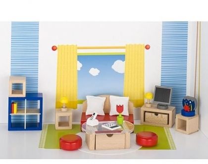 goki, обзавеждане за дневна стая за кукленска къща, миниатюрни мебели, дървени мебели, дървена куклена къща, дървена къща за кукли, дървена кукленска къща, дървена къщичка за кукли, кукленска къща играчки, игри къща, играчка, играчки, игри, игра