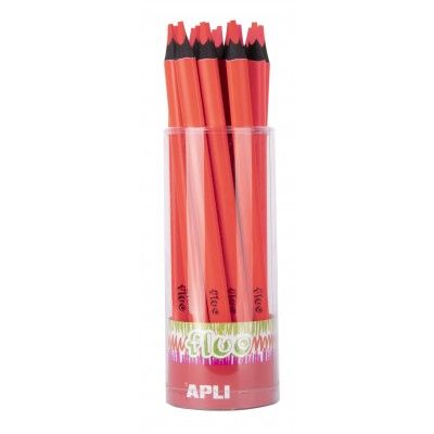 Apli - Цветни моливи с ергономична форма - Джъмбо - Неонови цветове