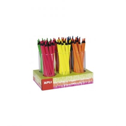 apli, дисплей цветни моливи с ергономична форма, Джъмбо, Неонови цветове, неонови моливи, моливи за рисуване, рисуване с моливи, цветен молив, неонов молив, творчество