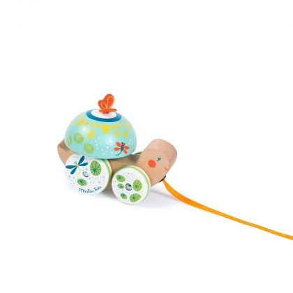 moulin roty, Дърване играчка за дърпане с част за нанизване, Костенурка, дървена играчка, играчка за дърпане, дърпане, костенурка за дърпане, игра, игри, играчка, играчки