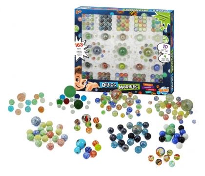 Buki France, Комплект стъклени топчета за игра с различни размери, стъклени топчета, комплект стъклени топчета, стъклени топчета за игра, игра, игри, играчка, играчки
