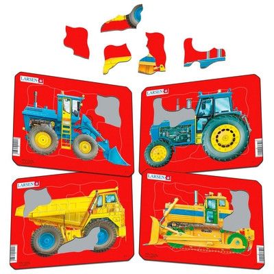 Larsen, детски пъзел, багери и камиони,10 части, пъзел, пъзели, детски пъзел, пъзел за сглобяване, puzzle, puzzles  
