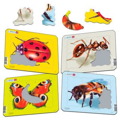 Larsen, детски пъзел, мини, насекоми, 5 части, пъзел, пъзели, детски пъзели, puzzle, puzzles 