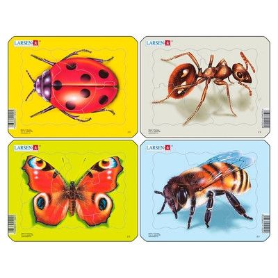 Larsen, детски пъзел, мини, насекоми, 5 части, пъзел, пъзели, детски пъзели, puzzle, puzzles 