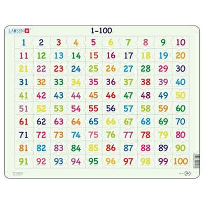 Larsen, образователен пъзел, числата от 1 до 100, 100 части, пъзел, пъзели, детски пъзел, пъзел за сглобяване, образователен пъзел, puzzle, puzzles 
