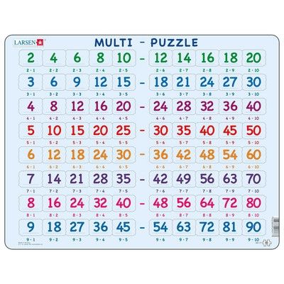 Larsen, образователен пъзел, умножение, 80 части, пъзел, пъзели, детски пъзел, пъзел за сглобяване, пъзел за умножение, puzzle, puzzles 