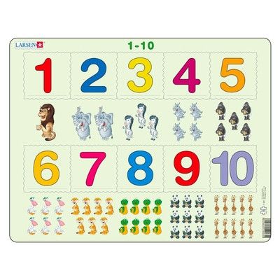 Larsen, образователен пъзел, преброй до 10, 10 части, пъзел, пъзели, детски пъзели, детски образователни пъзели, puzzle, puzzles  