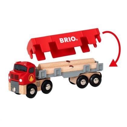 Brio, товарен камион, камион, камиони, детски камион, камион за товарене, трупи, детска играчка камион, игра, игри, играчка, играчки 