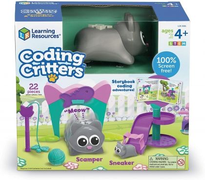Learning Resources, Детска играчка за програмиране, Скампър и Сникър, играчка за програмиране, образователна, котки-роботи, играчка, забавна играчка, робот, роботи, игра, игри, играчка, играчки