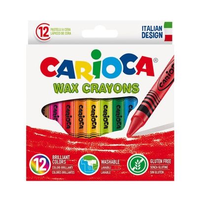 Carioca, комплект восъчни пастели, 12 цвята, пастели, творчество с пастели, детско творчество, друго творчество, творчество за деца, ученик, ученици, училище  