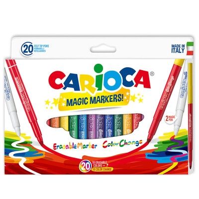 Carioca, комплект от вълшебни маркери, 18 цвята + 2 специални, маркер, маркери, детски маркери, цветни маркери, маркери за оцветяване,  рисуване,  детско творчество 