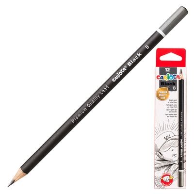 Carioca, черен молив, 12 бр., молив, моливи, детски молив, молив за чертаене, молив за рисуване, творчество с моливи, ученик, ученици, училище  