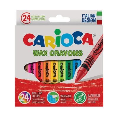 Carioca, восъчни пастели, 24 цвята, пастел, пастели, детски пастели, творчество с пастели, детско творчество, ученик, ученици, училище  