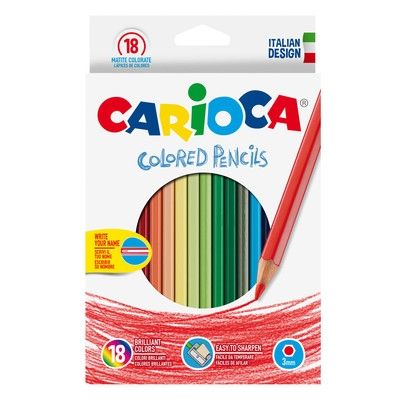 Carioca, творчески комплект моливи, 18 цвята, молив, моливи, творчески комплект с моливи, моливи за оцветяване, ученик, ученици, училище 