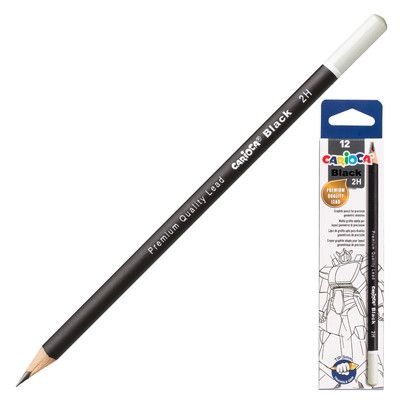 Carioca, черен молив, 2Н, 12 бр, молив, моливи, творчество с моливи, чертане, рисуване, ученик, ученици, училище 