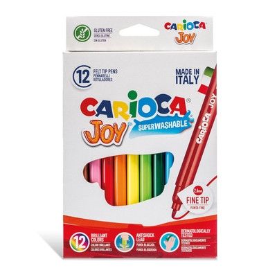 Carioca, творчески комплект флумастери, 12 цвята, флумастери, флумастер, творчество с флумастери, ученик, ученици, училище  
