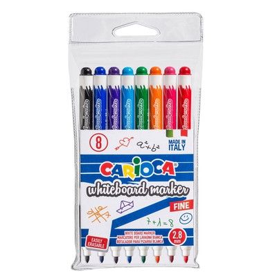 Carioca, маркери за бяла дъска, 8 бр. , маркери, маркер за бяла дъска, флумастери, детски маркери, ученик, учители, училище 