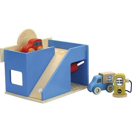 Vilac, Дървена играчка, Гараж с колички, детски гараж, дървен гараж, паркинг, гараж с колички, гараж, колички, игра, игри, играчка, играчки